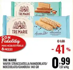 Gecop TRE MARIE WAFFER STRACCIAITELLA/MANDORLATO/ NOCCIOLATO/GIANDUIA offerta