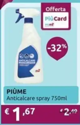 PiùMe PIÙME Anticalcare spray offerta