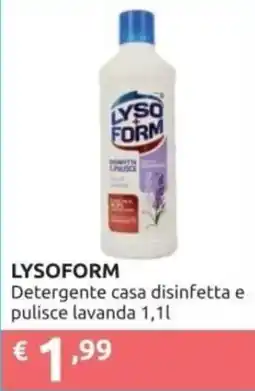 PiùMe LYSOFORM Detergente casa disinfetta e pulisce lavanda offerta