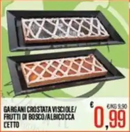 Supermercati EffePiù GARGANI CROSTATA VISCIOLE/FRUTTI DI BOSCO/ALBICOCCA CETTO offerta