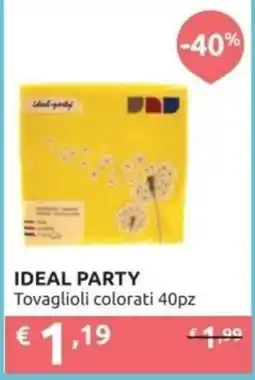 PiùMe IDEAL PARTY Tovaglioli colorati offerta
