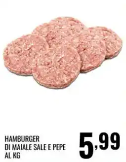 Gecop Hamburger di maiale sale e pepe offerta