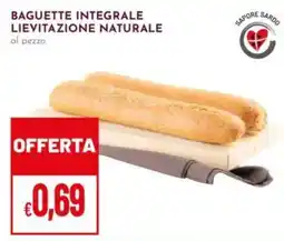 Pan Baguette integrale lievitazione naturale offerta