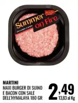 Gecop Martini Maxi Burger di Suino e Bacon con Sale dell'Hymalaya offerta
