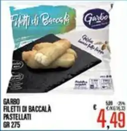 Supermercati EffePiù Garbo Filetti di Baccalà Pastellati offerta