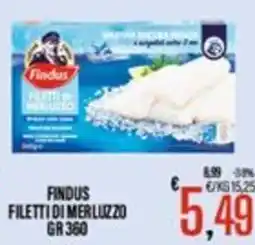 Supermercati EffePiù Findus Filetto di merluzzo offerta