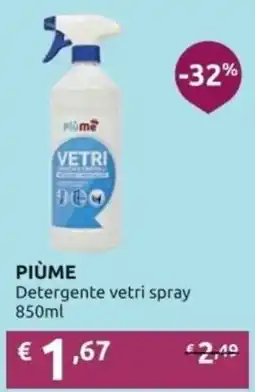PiùMe PIÙME Detergente vetri spray offerta