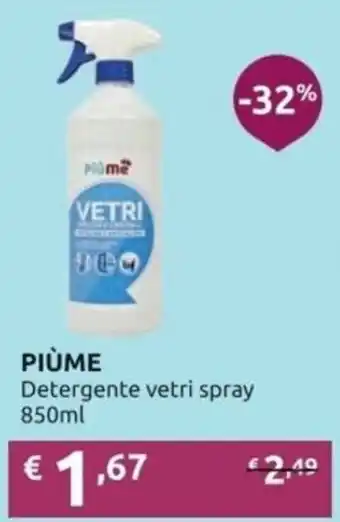 PiùMe PIÙME Detergente vetri spray offerta