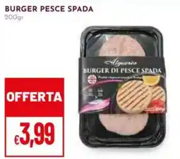 Pan Algueses Burger di pesce spada offerta