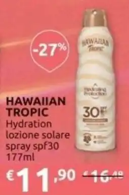 PiùMe HAWAIIAN TROPIC Hydration lozione solare spray spf30 offerta