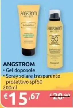 PiùMe ANGSTROM Gel doposole Spray solare trasparente protettivo spf50 offerta