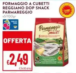 Pan Formaggio a cubetti Reggiano DOP Snack Parmareggio offerta