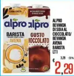 Supermercati EffePiù alpro BEVANDA DI SOIA AL CIOCCOLATO/BEVANDA AVENA BARISTA offerta
