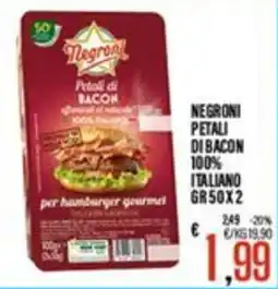 Supermercati EffePiù Negroni Petali di Bacon offerta