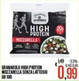 Supermercati EffePiù GRANAROLO HIGH PROTEIN MOZZARELLA SENZA LATTOSIO offerta