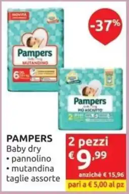 PiùMe Pampers Baby dry offerta