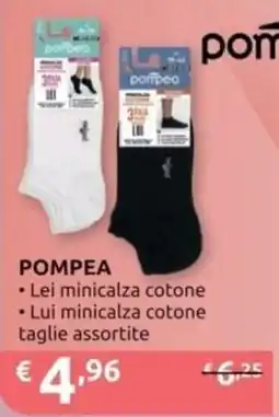PiùMe POMPEA Lei minicalza cotone Lui minicalza cotone offerta