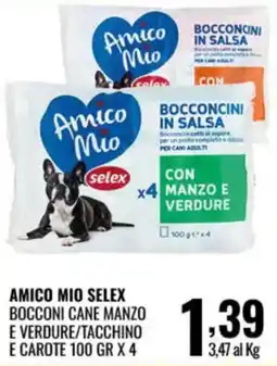 Gecop Amico Mio Selex Bocconi Cane Manzo e Verdure offerta