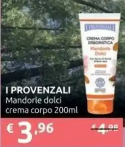 PiùMe I PROVENZALI Mandorle dolci crema corpo offerta