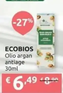 PiùMe ECOBIOS Olio argan antiage offerta