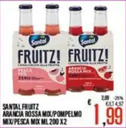 Supermercati EffePiù Santal Fruitz Arancia Rossa Mix/Pompelmo Mix/Pesca Mix offerta