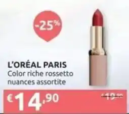 PiùMe L'ORÉAL PARIS Color riche rossetto nuance assortite offerta