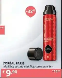 PiùMe L'ORÉAL PARIS Infaillible setting mist fissatore spray 36h offerta