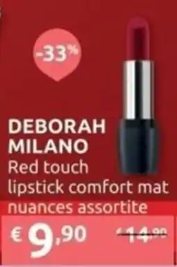 PiùMe DEBORAH MILANO Red touch lipstick comfort mat nuances assortite offerta