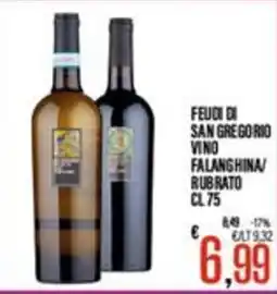 Supermercati EffePiù FEUDI DI SAN GREGORIO VINO FALANGHINA/RUBRATO offerta