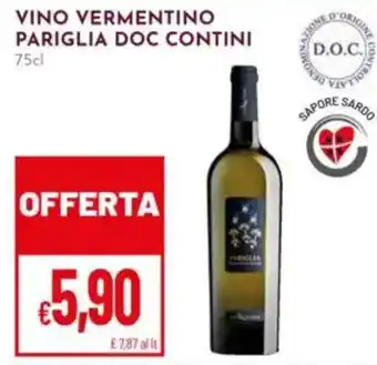 Pan Vino Vermentino Pariglia DOC Contini offerta