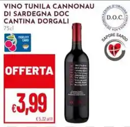 Pan Vino Tunila Cannonau offerta