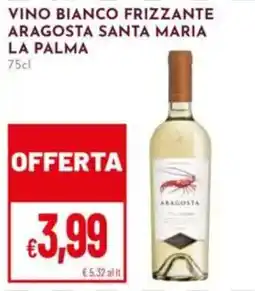 Pan Vino Bianco Frizzante Aragosta Santa Maria La Palma offerta