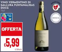 Pan Vino Vermentino di Gallura Funtanaliras offerta