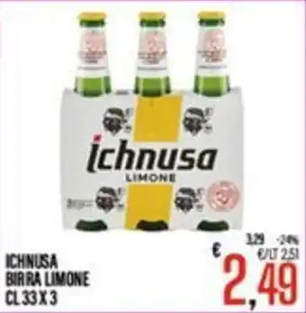 Supermercati EffePiù Ichnusa Birra Limone offerta