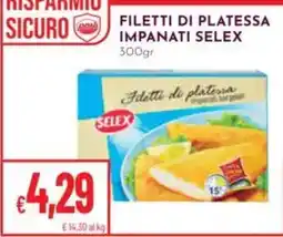 Pan Filetti di platessa impanati Selex offerta