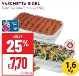 Pan VASCHETTA SIGEL offerta