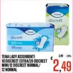 Supermercati EffePiù TENA LADY ASSORBENTI offerta