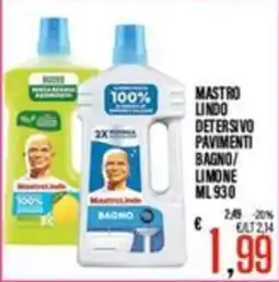 Supermercati EffePiù MastroLindo Detersivo Pavimenti Bagno / Limone offerta