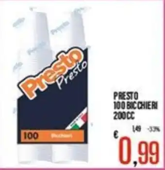 Supermercati EffePiù Presto Bicchieri offerta
