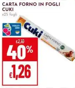 Pan Carta forno in fogli Cuki offerta