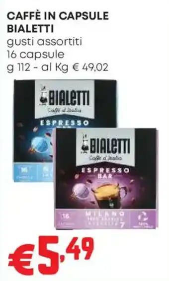 Pam Caffè in capsule Bialetti offerta