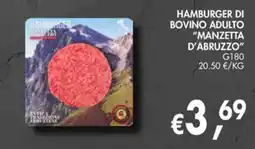 èccoMI Hamburger di bovino adulto "Manzetta d'Abruzzo" offerta