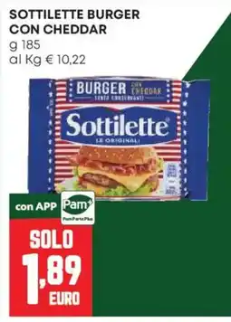Pam Sottilette Burger con Cheddar offerta
