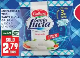 Pam Mozzarella Tris Santa Lucia Galbani offerta