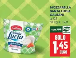 Pam Mozzarella Santa Lucia Galbani offerta