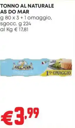 Pam TONNO AL NATURALE AS DO MAR offerta