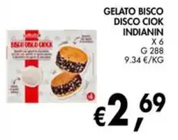 èccoMI GELATO BISCO DISCO CIOK INDIANIN offerta
