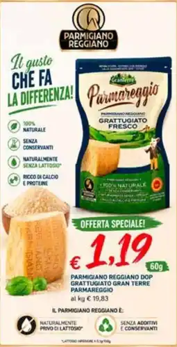 èccoMI Parmareggio Parmigiano Reggiano Grattugiato Fresco offerta