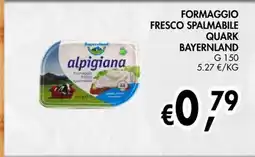 èccoMI Formaggio fresco spalmabile Quark Bayernland offerta