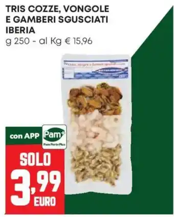 Pam TRIS COZZE, VONGOLE E GAMBERI SGUSCIATI IBERIA offerta